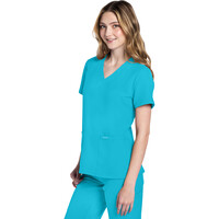 Γυναικεία Μπλούζα Cherokee Workwear Originals Ultra | V-Neck | 2 Τσέπες | Turquoise