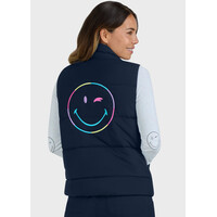 Μπουφάν Αμάνικο Γυναικείο Υγειονομικών KOI™ USA SmileyWorld Delighted Navy