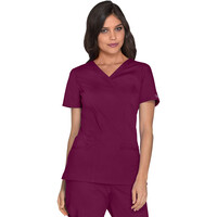 Γυναικεία Μπλούζα Cherokee Core Stretch | Mock Wrap | 3 Τσέπες | Wine