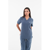 Μπλούζα Γυναικεία Υγειονομικών Premium Dr.Scrub Navy Grey