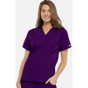 Γυναικεία Μπλούζα Cherokee Workwear Originals | V-Neck | 2 Τσέπες | Eggplant