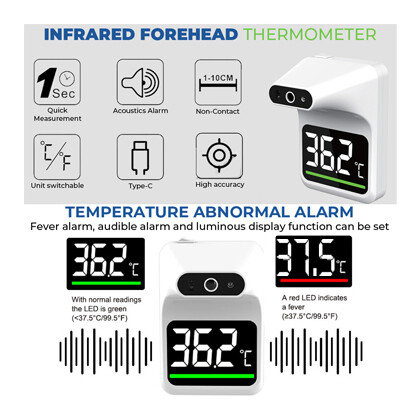 Θερμόμετρο Τοίχου Ανέπαφης Μέτρησης ALPHAMED UFR-101