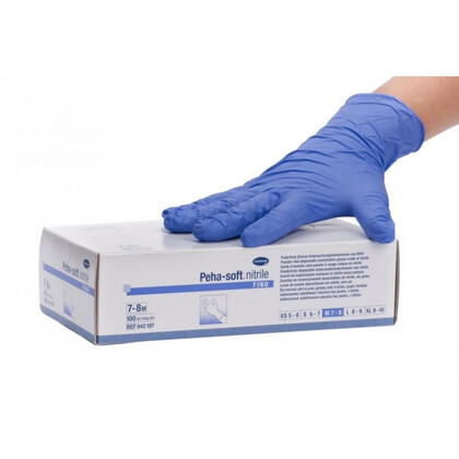 Γάντια Εξεταστικά Νιτριλίου χωρίς Πούδρα & Λάτεξ Peha-soft® Nitrile Fino 150 τεμάχια Μπλε