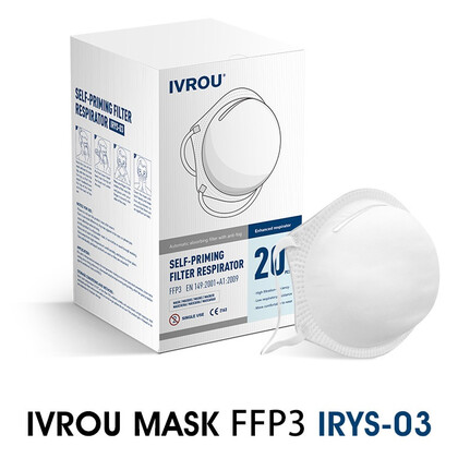 Μάσκα IVROU FFP3 - Απόλυτη Προστασία - Πιστοποιημένη | 5 τμχ