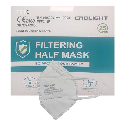 Μάσκα CRDLIGHT FFP2 NR Πιστοποιημένη από SGS Ελβετίας σε 3 Χρώματα | 25τμχ