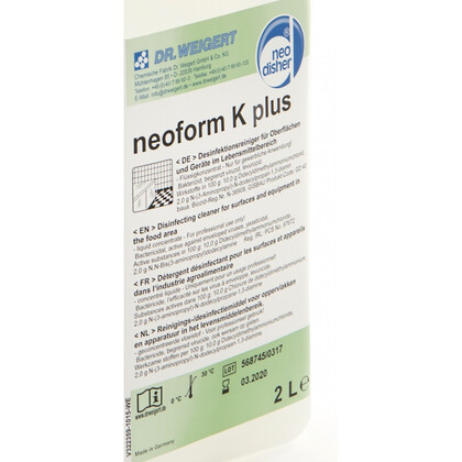 Υγρό Απολυμαντικό Καθαριστικό Neoform K plus 2L
