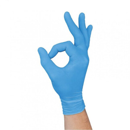 Intco Synmax Εξεταστικά Συνθετικά Γάντια Βιτριλίου χωρίς Πούδρα 100 τεμάχια Μπλε