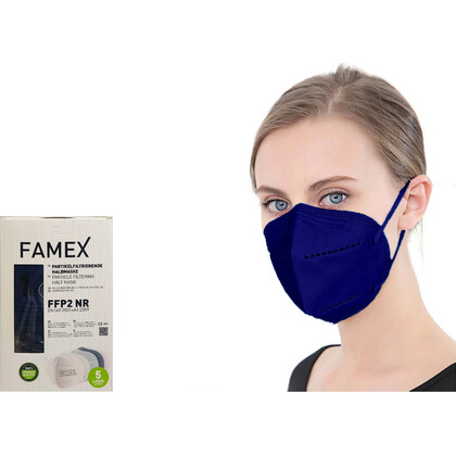 Μάσκα Προσώπου Υψηλής Προστασίας (Blue) 5ply FFP2 (KN95/N95) FAMEX | 10 τμχ