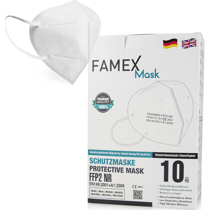 Μάσκα Προσώπου Υψηλής Προστασίας (White) 5ply FFP2 (KN95/N95) FAMEX | 50 τμχ