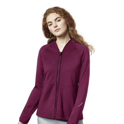 Γυναικεία Ιατρική Ζακέτα Fleece Wonderwink 8209 Full Zip | Wine
