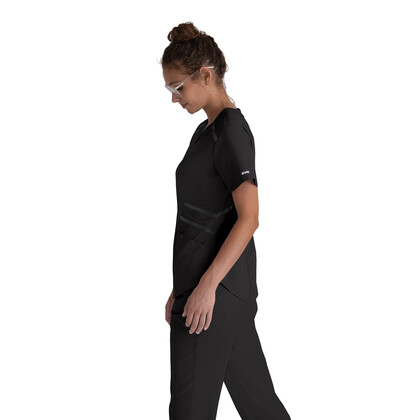 Μπλούζα Γυναικεία Yγειονομικών Impact Moto V-Neck Grey's Anatomy Black