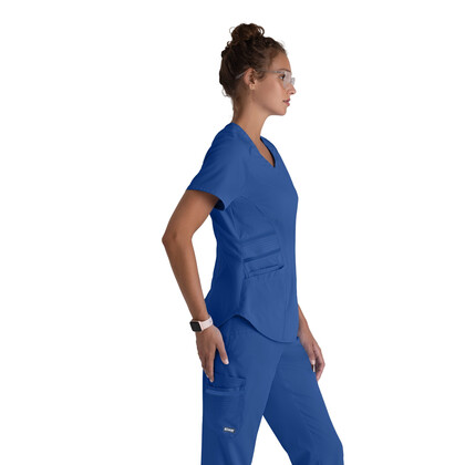 Μπλούζα Γυναικεία Yγειονομικών Impact Moto V-Neck Grey's Anatomy New Royal