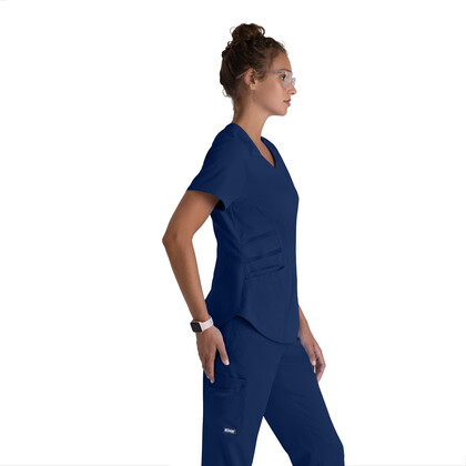 Μπλούζα Γυναικεία Yγειονομικών Impact Moto V-Neck Grey's Anatomy Indigo