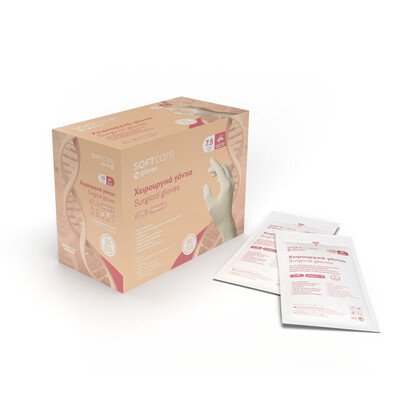 Γάντια Χειρουργικά Latex χωρίς Πούδρα 50 τεμάχια