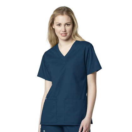 Μπλούζα Γυναικεία Yγειονομικών WonderWork V-Neck Wonderwink Caribbean Blue