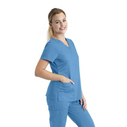 Μπλούζα Γυναικεία Yγειονομικών Essentials V-Neck Barco Ciel Blue