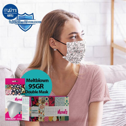 Αποστειρωμένη Μάσκα Προστασίας Ενηλίκων Medizer Line Art | 50τμχ