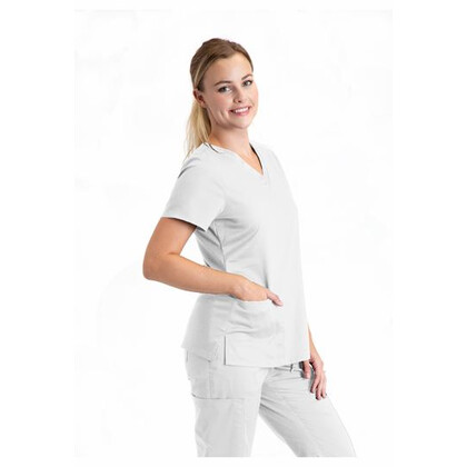 Μπλούζα Γυναικεία Yγειονομικών Essentials V-Neck Barco White