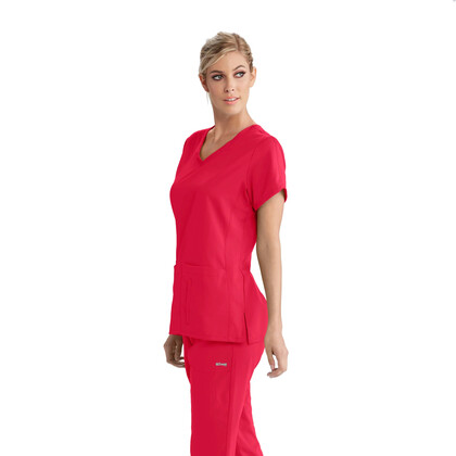 Μπλούζα Γυναικεία Yγειονομικών Cora V-Neck Grey's Anatomy Scarlet Red