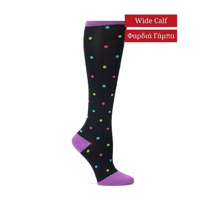 Κάλτσες Διαβαθμισμένης Συμπίεσης 12-14 mmHg Bright Dot Nursemates Wide Calf