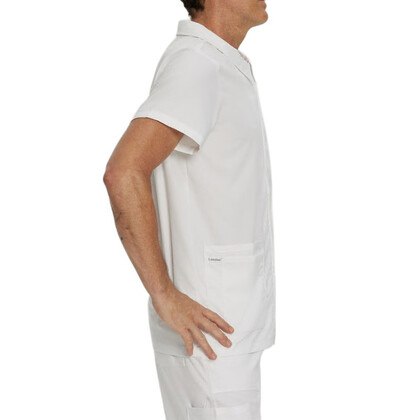 Μπλούζα Ανδρική Υγειονομικών LANDAU Proflex 6-Pocket με Γιακά Λευκή