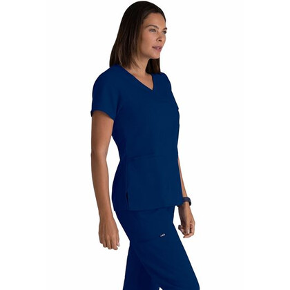 Μπλούζα Γυναικεία Yγειονομικών Spandex Stretch Surplice Grey's Anatomy Navy Blue