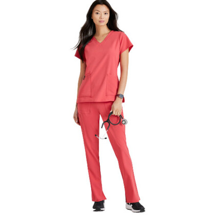 Μπλούζα Γυναικεία Yγειονομικών Unify Purpose V-Neck Barco Dusty Red