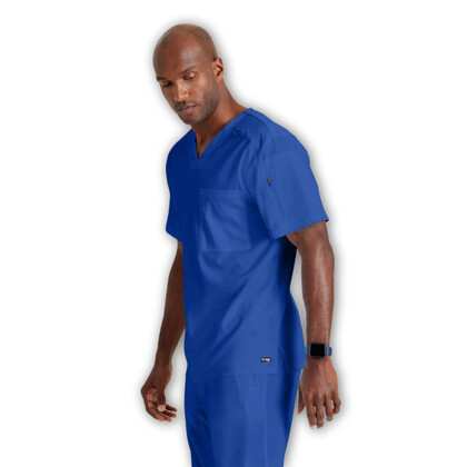Μπλούζα Ανδρική Υγειονομικών Spandex Stretch Murphy V-Neck Grey's Anatomy Galaxy Blue