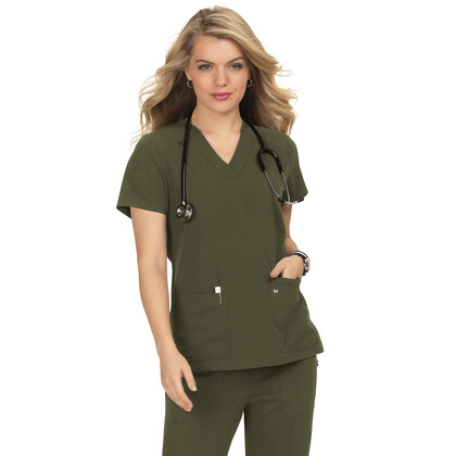 Μπλούζα Γυναικεία Υγειονομικών KOI™ USA Hustle and Heart Olive Green