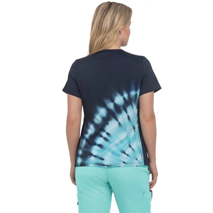 Μπλούζα Γυναικεία Υγειονομικών KOI™ USA Cali Tie Dye Burst Fresh Mint