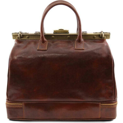 Tuscany Leather Δερμάτινη Ιατρική Τσάντα Barcelona σε Καφέ Χρώμα