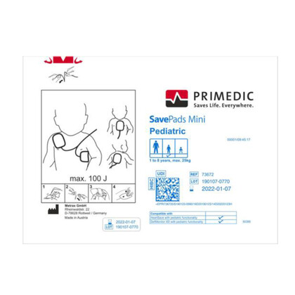 Παιδιατρικά Ηλεκτρόδια Απινιδωτή Primedic HeartSave