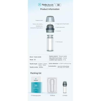 Hydra Needle 30 - Συσκευή Μικροβελονισμού 30 Βελονών | 0.25mm