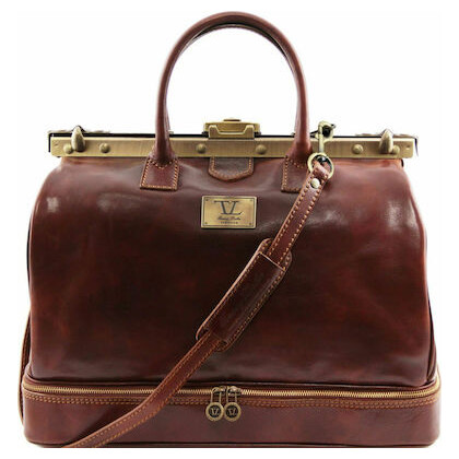 Tuscany Leather Δερμάτινη Ιατρική Τσάντα Barcelona σε Καφέ Χρώμα