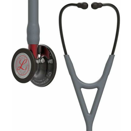 Στηθοσκόπιο 3M Littmann® Cardiology IV™ 6183 Grey, Smoke Finish, High Polish, Red Stem
