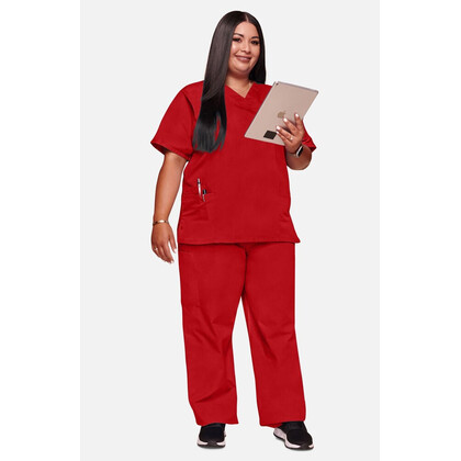 Γυναικεία Μπλούζα Cherokee Workwear Originals | V-Neck | 2 Τσέπες | Red