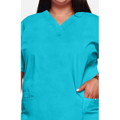 Γυναικεία Μπλούζα Cherokee Workwear Originals | V-Neck | 2 Τσέπες | Turquoise