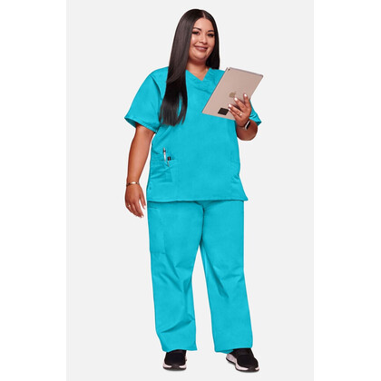Γυναικεία Μπλούζα Cherokee Workwear Originals | V-Neck | 2 Τσέπες | Turquoise