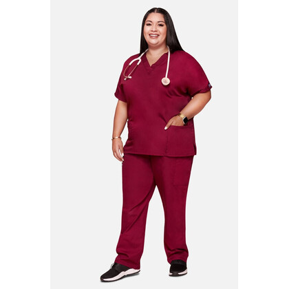 Γυναικεία Μπλούζα Cherokee Workwear Originals | V-Neck | 2 Τσέπες | Wine