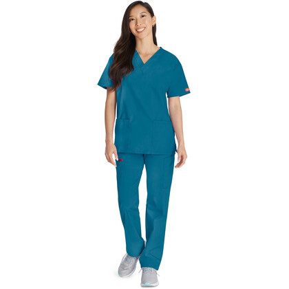 Γυναικεία Μπλούζα Dickies Signature | V-Neck | 3 Τσέπες | Caribbean Blue