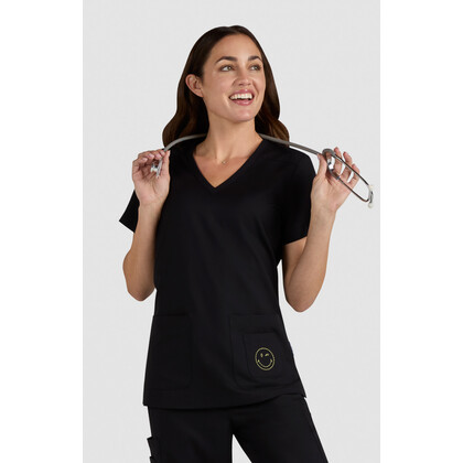 Μπλούζα Γυναικεία Υγειονομικών KOI™ USA Blissful V-Neck Black