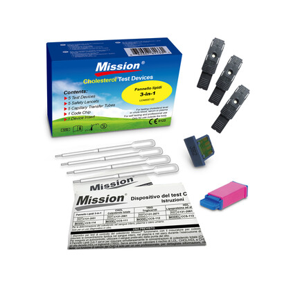 Ταινίες Μετρητή Λιπιδαιμικού Προφίλ Mission® Cholesterol | 5τμχ (Αναμένεται)