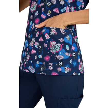 Μπλούζα Γυναικεία Υγειονομικών KOI™ USA Check Up | V-Neck | 2 Τσέπες