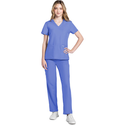 Γυναικεία Μπλούζα Cherokee Workwear Originals Ultra | V-Neck | 2 Τσέπες | Ciel