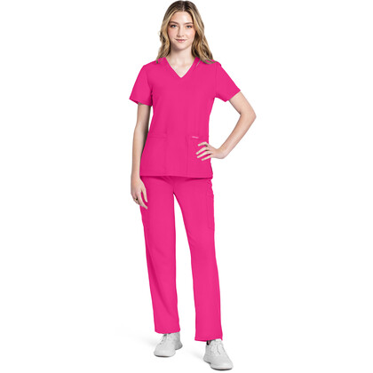Γυναικεία Μπλούζα Cherokee Workwear Originals Ultra | V-Neck | 2 Τσέπες | Electric Pink