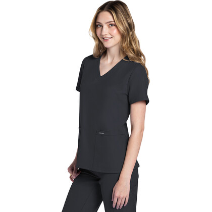 Γυναικεία Μπλούζα Cherokee Workwear Originals Ultra | V-Neck | 2 Τσέπες | Pewter