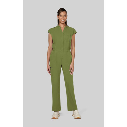 Γυναικεία Ιατρική Φόρμα Jumpsuit Solis x koi Anja | 11 Τσέπες | Martini Olive