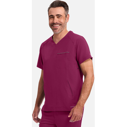 Ανδρική Μπλούζα Healing Hands Steven | V-Neck | 3 Τσέπες | Wine