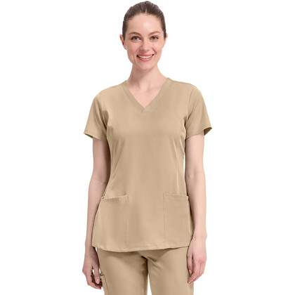 Γυναικεία Μπλούζα Healing Hands Monica | V-Neck | 4 Τσέπες | Khaki