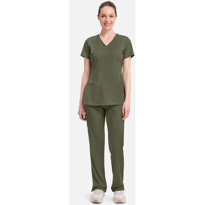 Γυναικεία Μπλούζα Healing Hands Monica | V-Neck | 4 Τσέπες | Olive